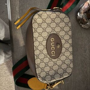 Gucci Beige and Brown Monogram Crossbody Bag
